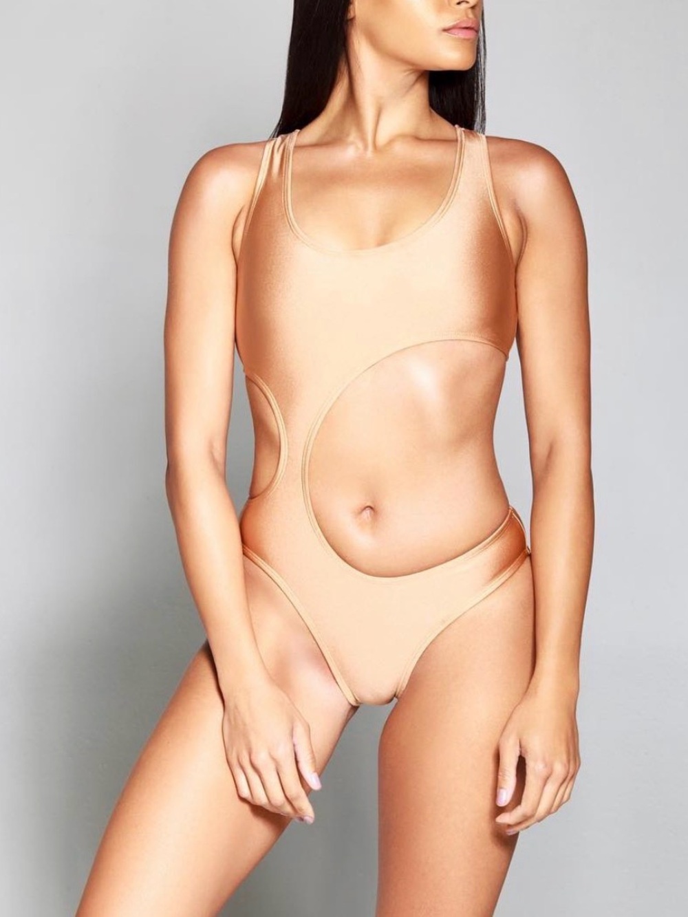 Mint Swim Klein one piece swimsuit nude
